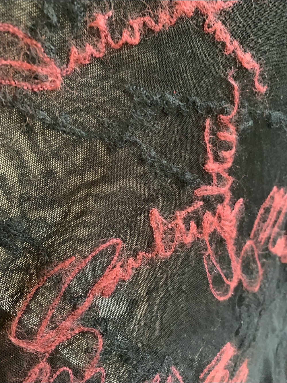 Jean Paul Gaultier Maille Archival Vintage Embroidered Mesh Top Cursive Script S - Picture 9 of 10